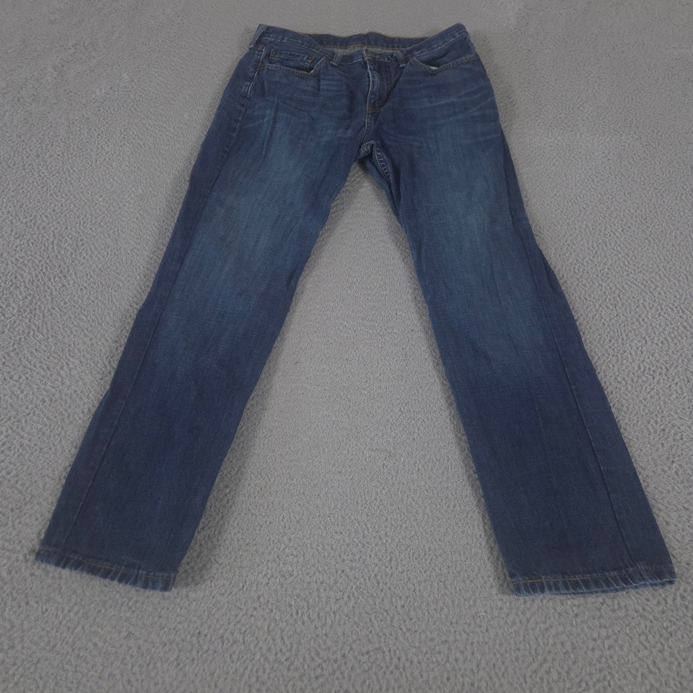 Levi's Jeans Men 32x29 Blue 514 Straight Leg 100% Cotton‎ Dark Wash Denim Pants
